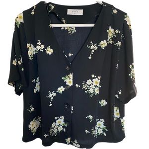 Elodie Short Sleeve Blouse Floral Print